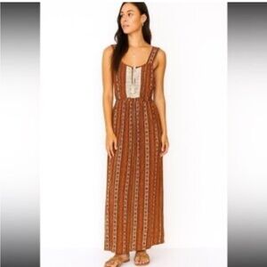 DR2 Printed Maxi Dress Square Neckline Size Medium